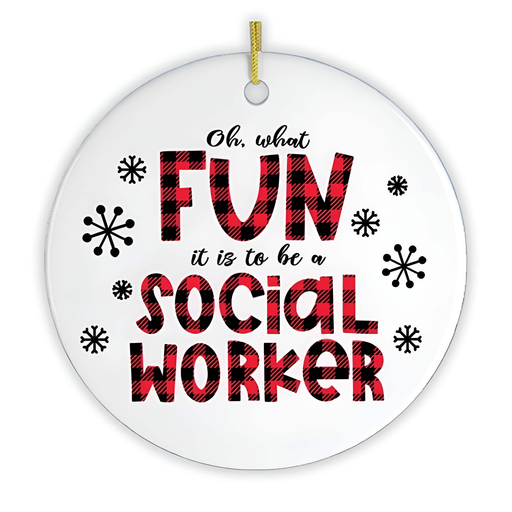 OrnamentallyYou - Social Worker Christmas Ornament - Multi-colored