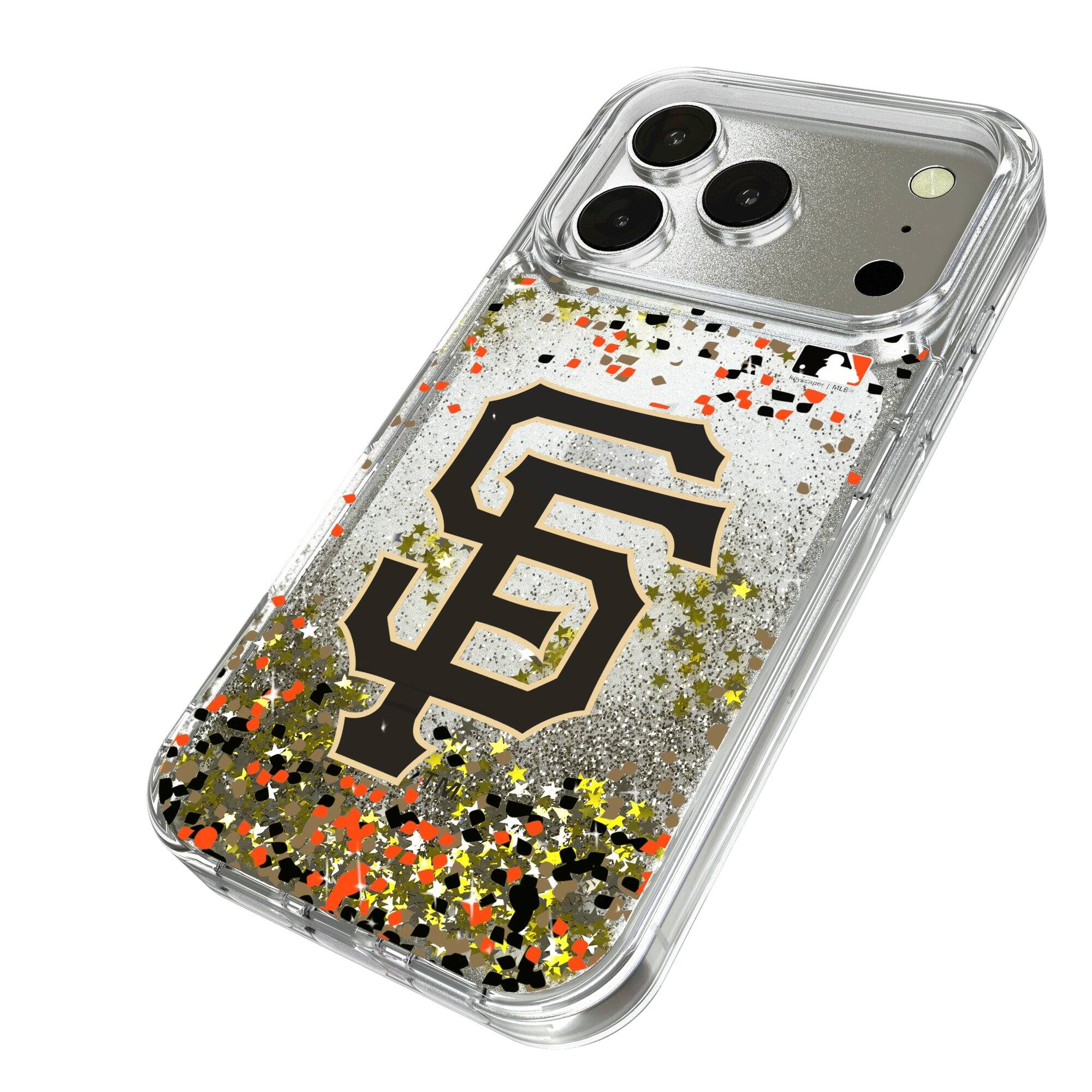 Alt View 1. Keyscaper - San Francisco Giants Glitter Confetti iPhone Case - 13 Pro Max - Multicolor.