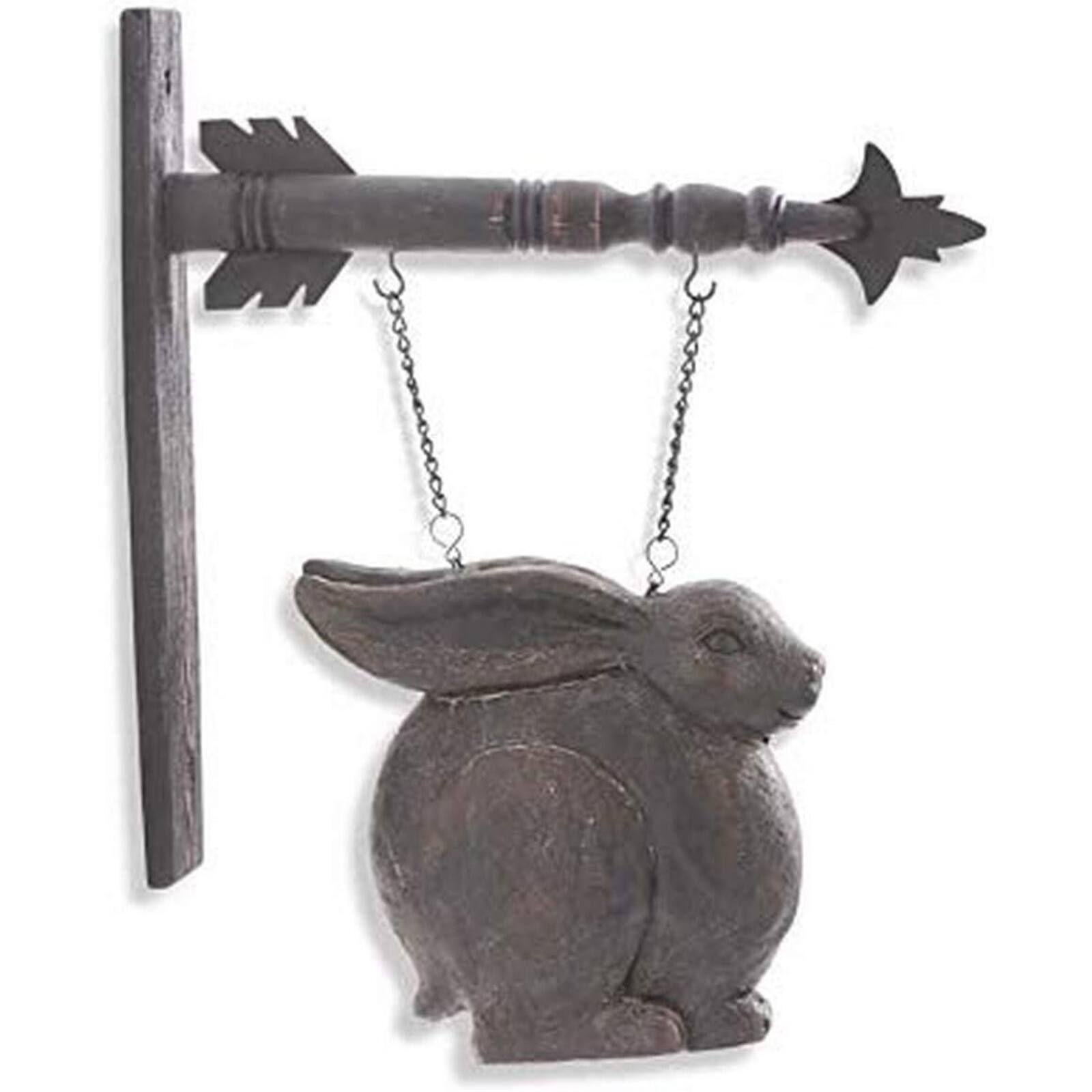 K&K Interiors Small Dark Sitting Rabbit Easter Arrow Replacement Sign ...