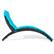 Left. Costway - Folding Patio Rattan Lounge Chair Chaise Cushioned Portable Garden - Turquoise.
