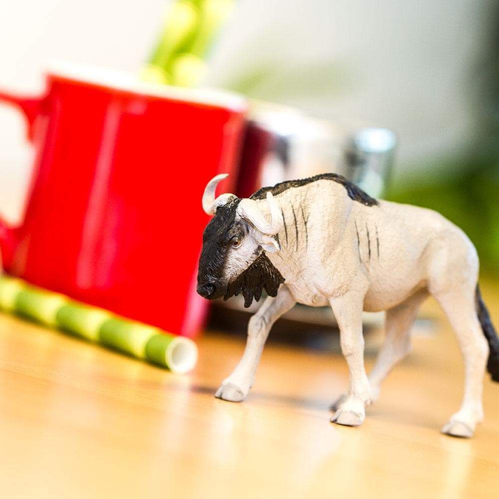 Angle. Safari Ltd. - Blue Wildebeest Toy Figurine.