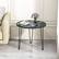 Alt View 11. Costway - Small Round Coffee Table w/ Thickened Tabletop & Metal Tripod Legs Faux Marble - Black.