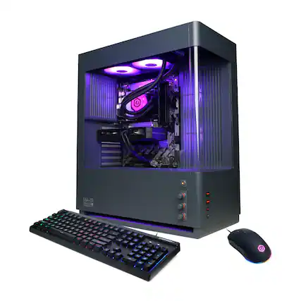 New! - CyberPowerPC - Gaming Desktop - Intel Core Ultra 7 265F - NVIDIA GeForce RTX 5060 Ti 8GB - 16GB DDR5 - 1TB PCIe 4.0 SSD Storage - Gray