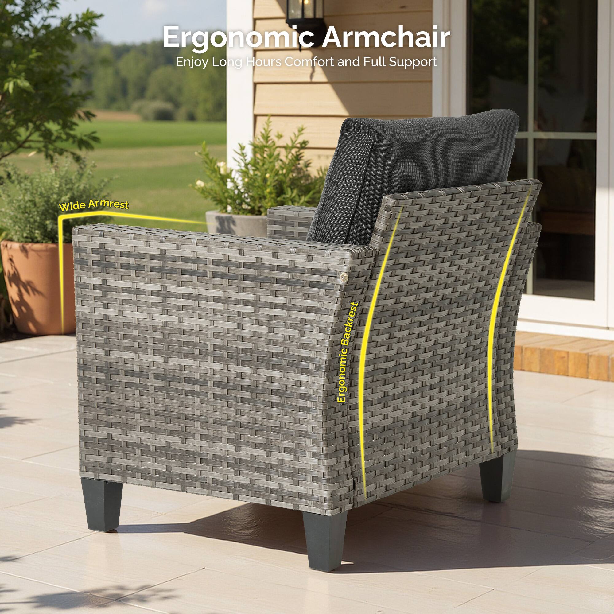 Ergonomic Armchair  
Enjoy Long Hours Comfort and Full Support  
Wide Armrest  
Ergonomic Backrest
