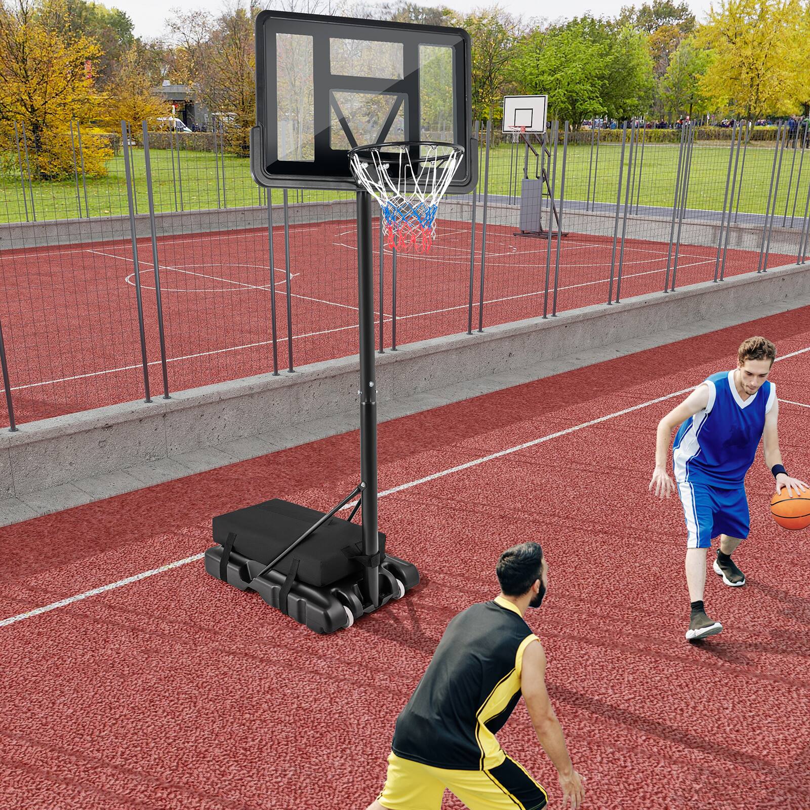 Alt View 1. Ecooso - Basketball Hoop Base Sandbag with Up to 300 lb Weight Capacity - Black.