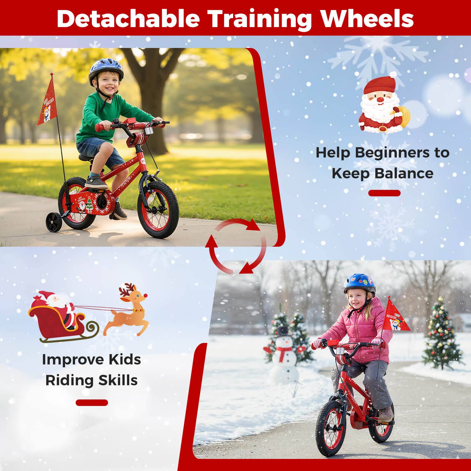 Detachable Training Wheels

Help Beginners to Keep Balance

Improve Kids Riding Skills