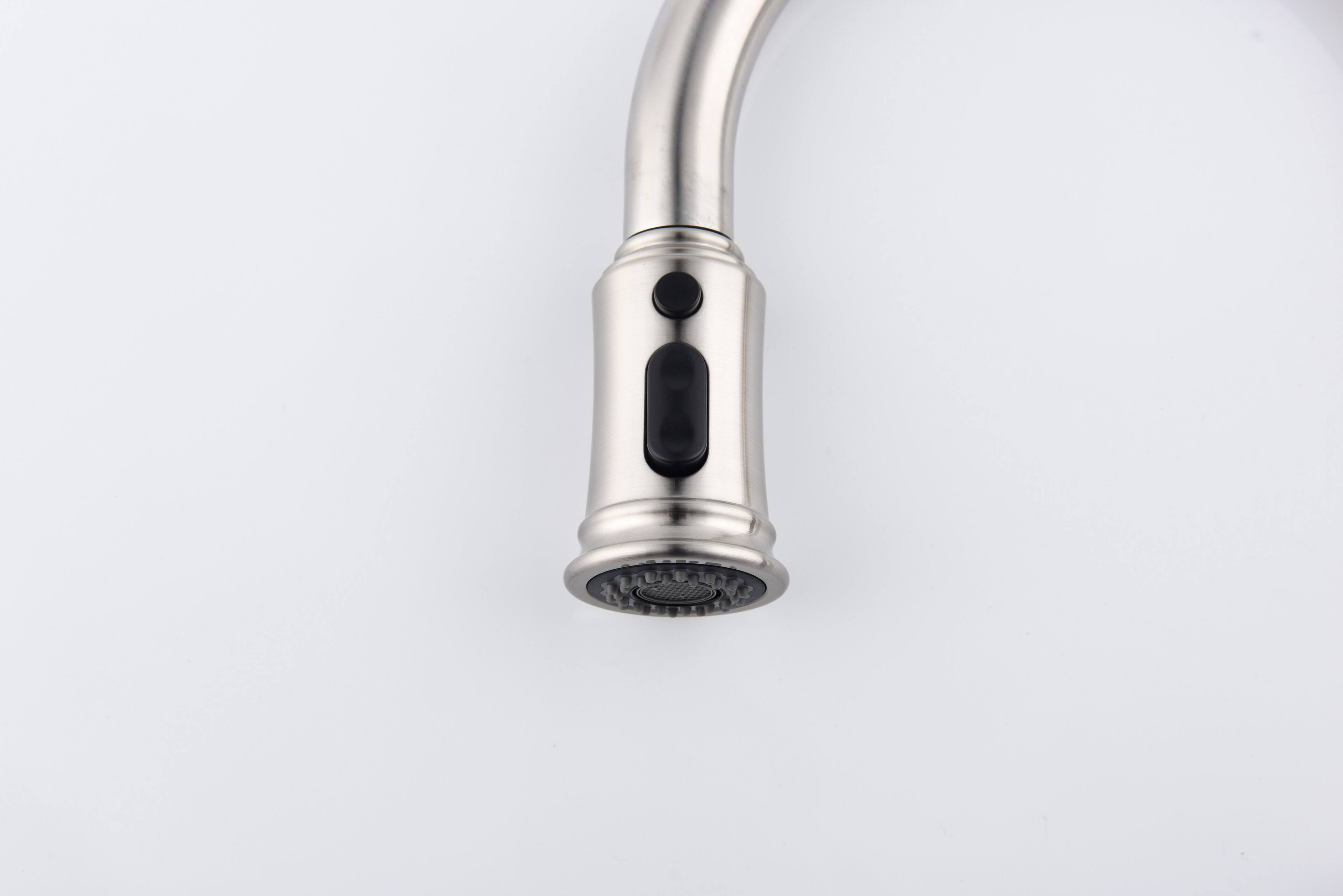 Alt View 2. Siljoy - Kitchen Faucet with Pull Down Sprayer - Brushed Nickel.