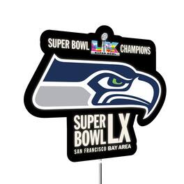 Evergreen Enterprises - Seattle Seahawks Super Bowl LX Champions Shaped LED Wall Sign - Multicolor