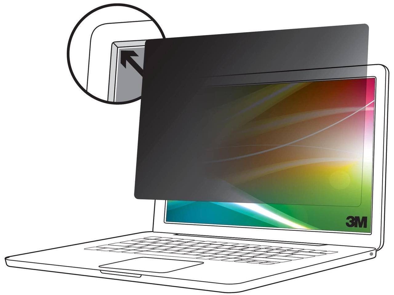Alt View 8. 3M - 3M Privacy Filter for 14in Laptop, 16:10 - Scratch & Fingerprint Resistant, Anti-Glare - false.