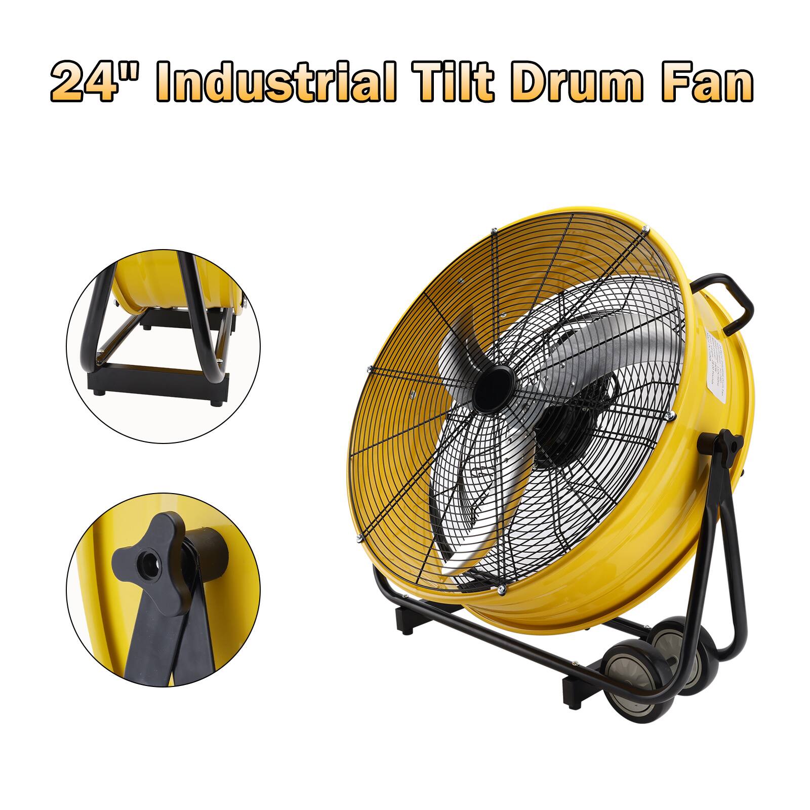 24" Industrial Tilt Drum Fan