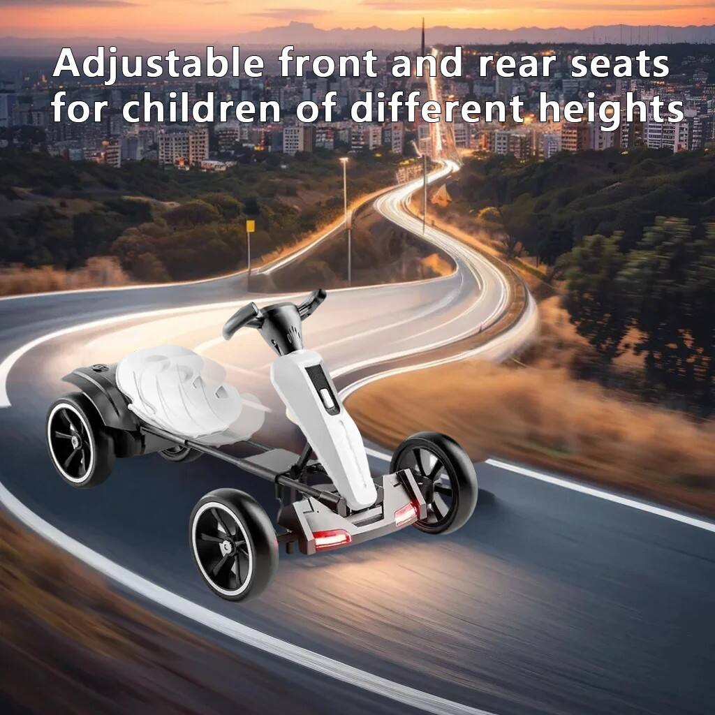 Adjustable front and rear seats for children of different heights