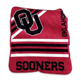 Logo Brands - Oklahoma Sooners 50'' x 60'' Team Plush Raschel Throw Blanket - Multicolor