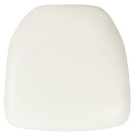 Emma + Oliver - Hard Chiavari Dining Chair Cushion - White Vinyl