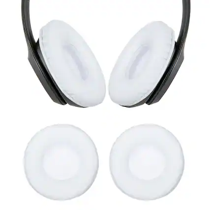 Front. Unique Bargains - 2pcs Universal Wireless Ear Pads Replacement Cushions 3.5 Inch Soft High Density for Headphones Gaming - White.