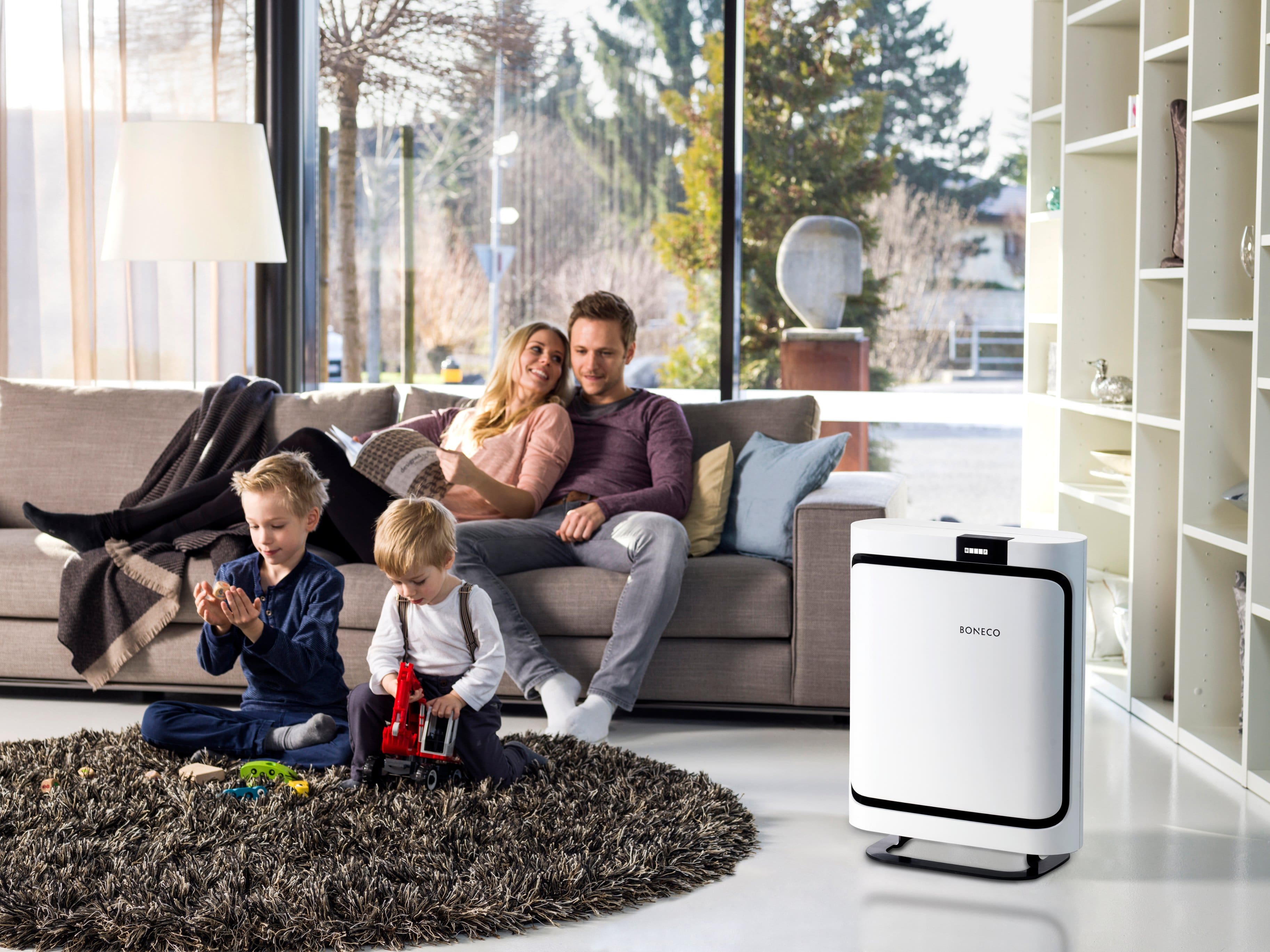 Alt View 17. Boneco - Air Purifier P400 with Hepa and Activated Carbon Filter - White.