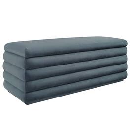 Mezzo Upholstered Performance Velvet Storage Bench by Modway - Blue