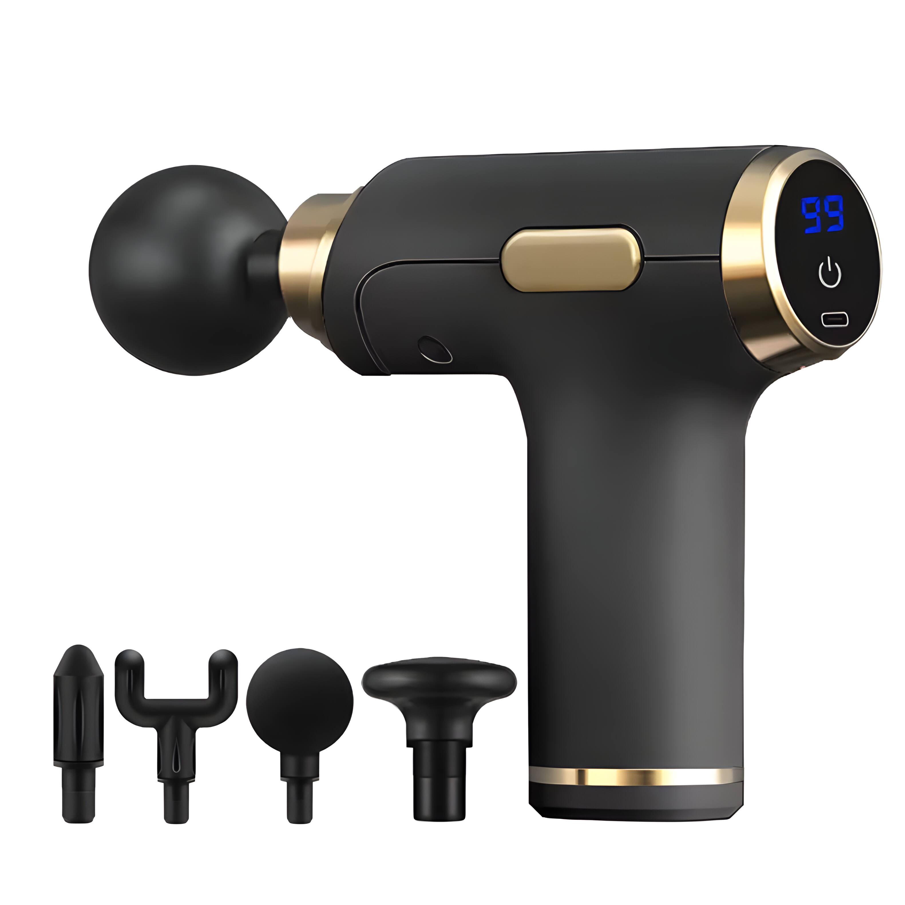 Alt View 1. Cluzine - Cordless Pocket Fitness Massage Gun 6 Speed Mini Deep Tissue Therapy Massager - Pink.