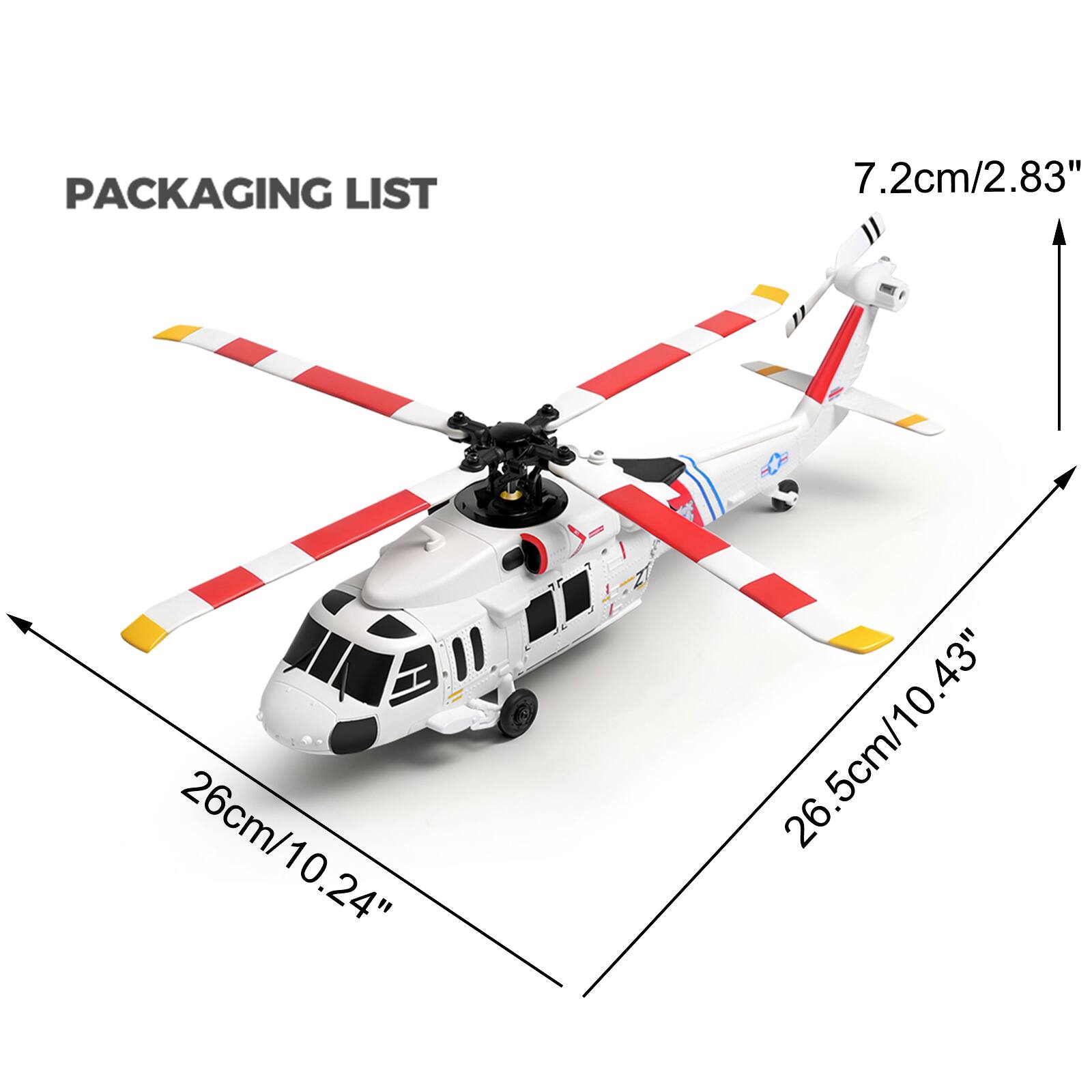 PACKAGING LIST
7.2cm/2.83"
26cm/10.24"
26.5cm/10.43"
