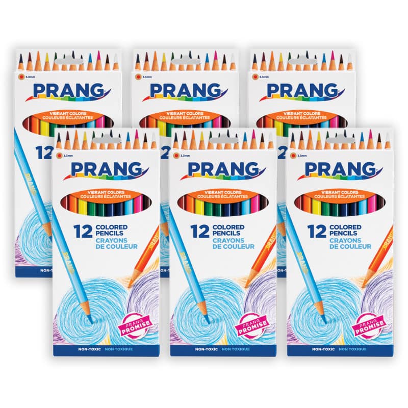 Prang - Thick Core Colored Pencils  Assorted Colors  3.3 mm core  12 Per Pack  6 Packs price history on PriceWatchPro