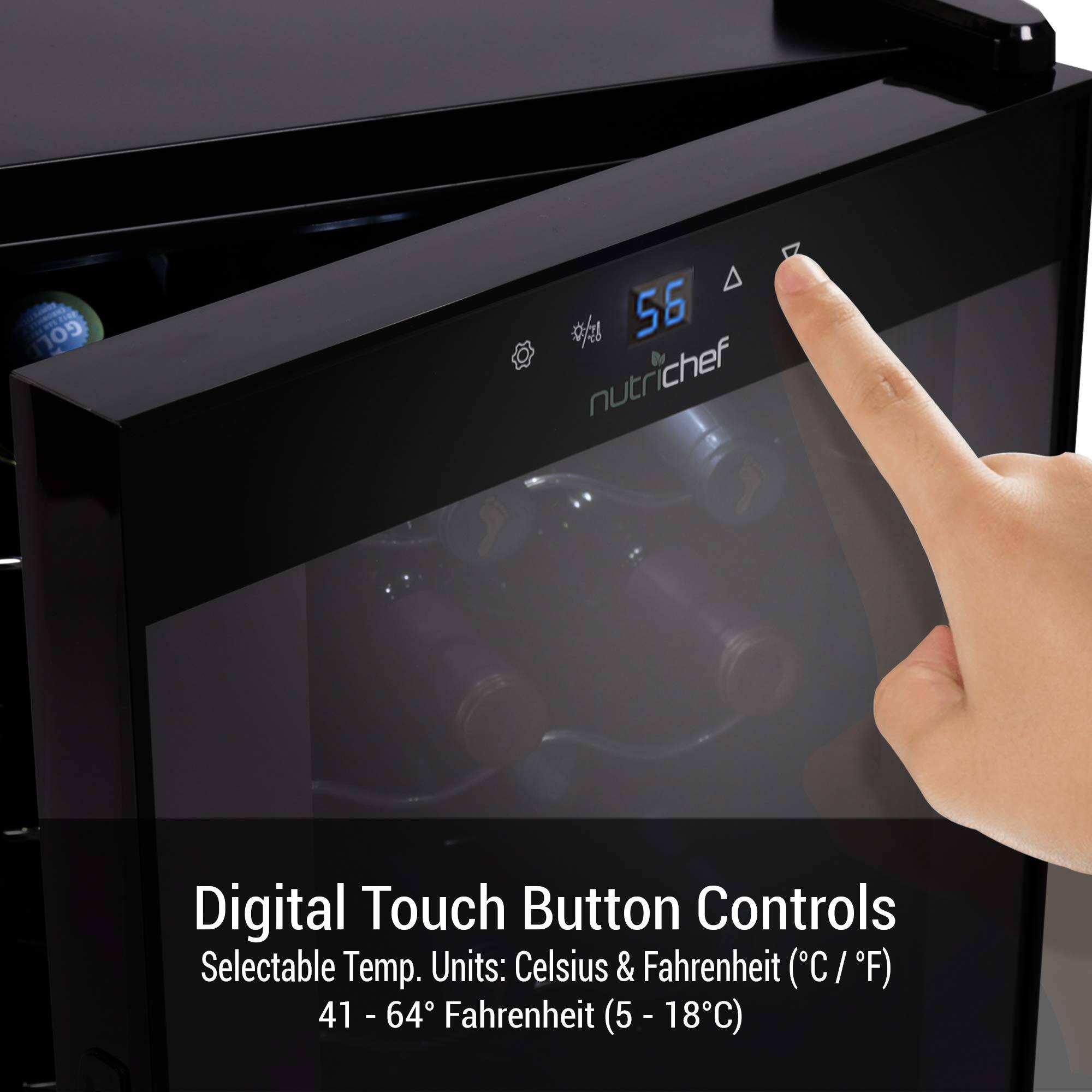 nutrichef  
Digital Touch Button Controls  
Selectable Temp. Units: Celsius & Fahrenheit (°C / °F)  
41 - 64°F (5 - 18°C)
