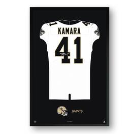 Sporticulture - Alvin Kamara New Orleans Saints 14" x 20" Framed Jersey Print - White