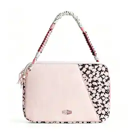 Bagsmart - Crush 14" Laptop Sleeve with Adjustable Straps, Shockproof Case for MacBook, Dell, HP, Lenovo, Asus & Acer - Pink Meadow Mix