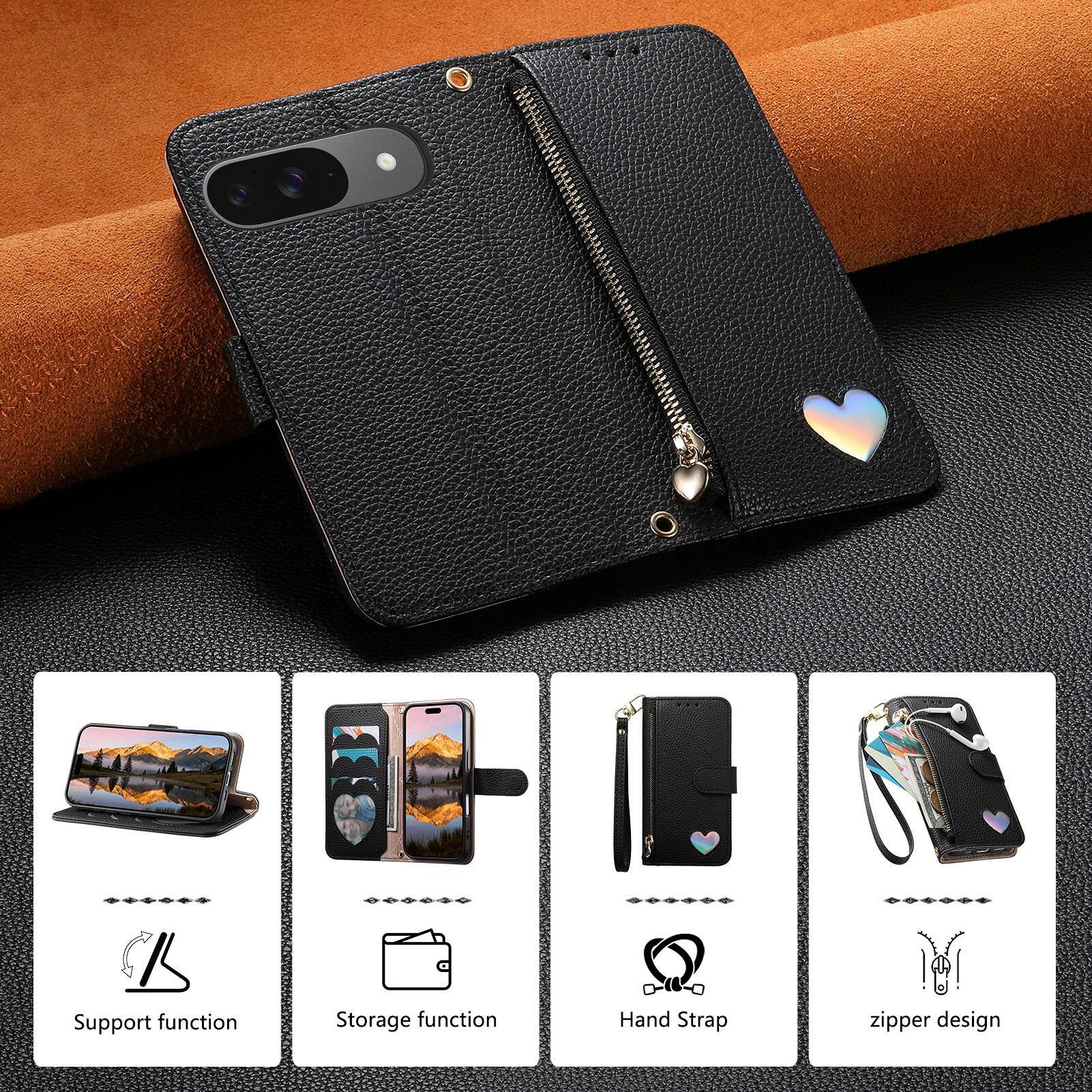 Support function  
Storage function  
Hand Strap  
Zipper design