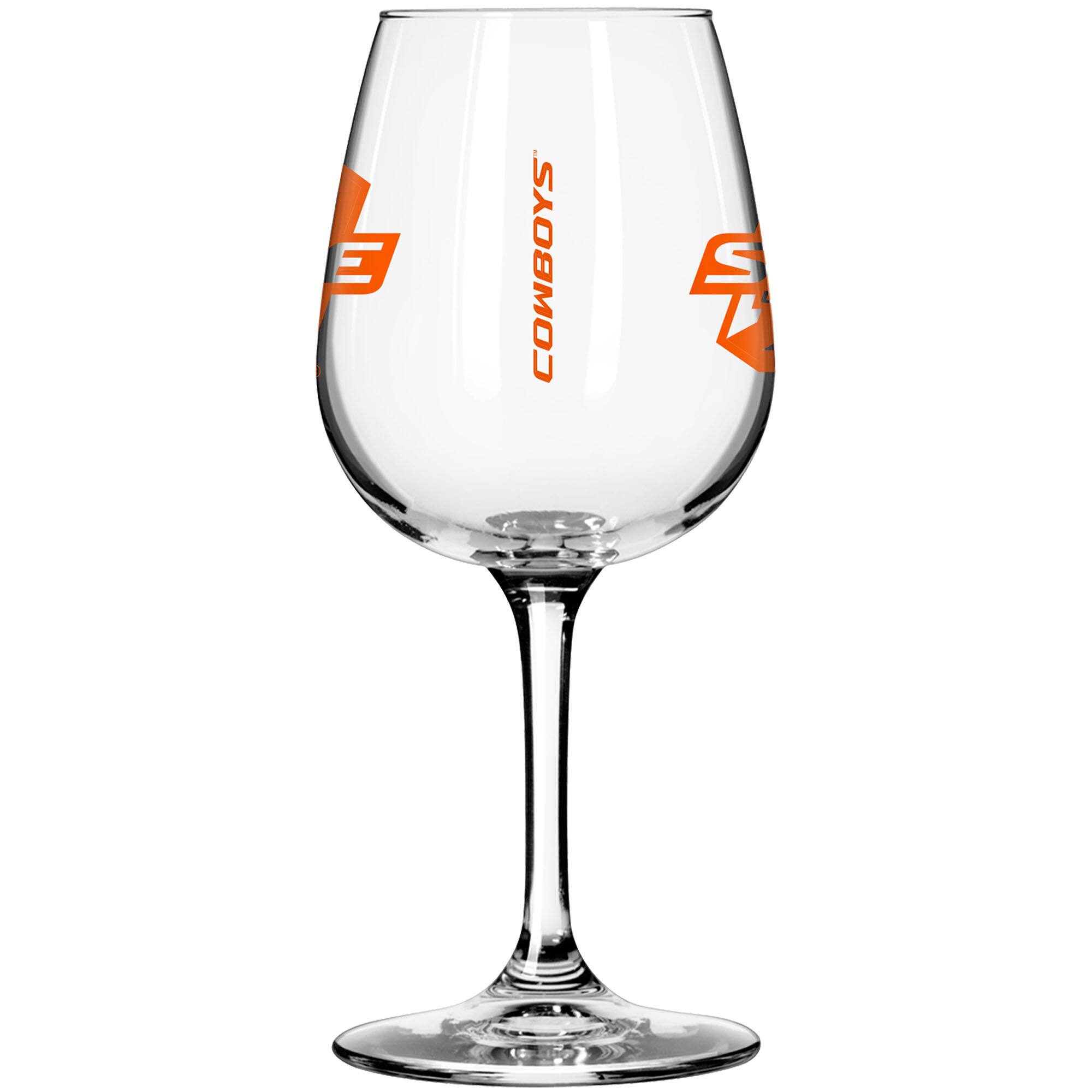 Alt View 1. Logo Brands - Oklahoma State Cowboys 12oz. Gameday Stemmed Wine Glass - Multicolor.