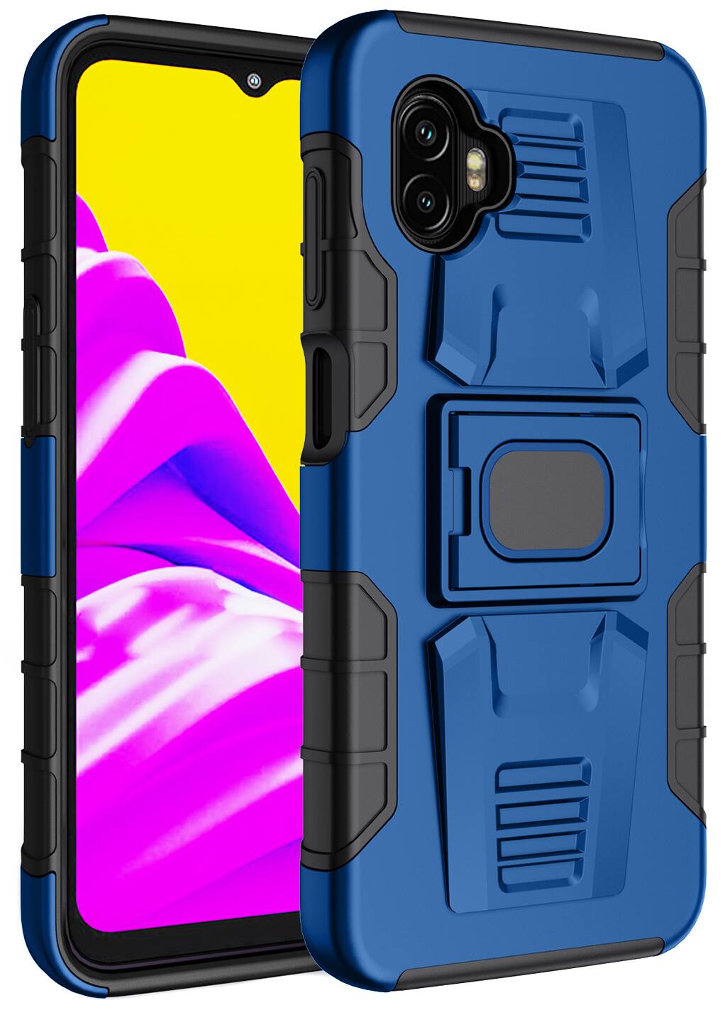 Front. Nakedcellphone - Case for Samsung Galaxy XCover 6 Pro Phone (2022) - Blue.