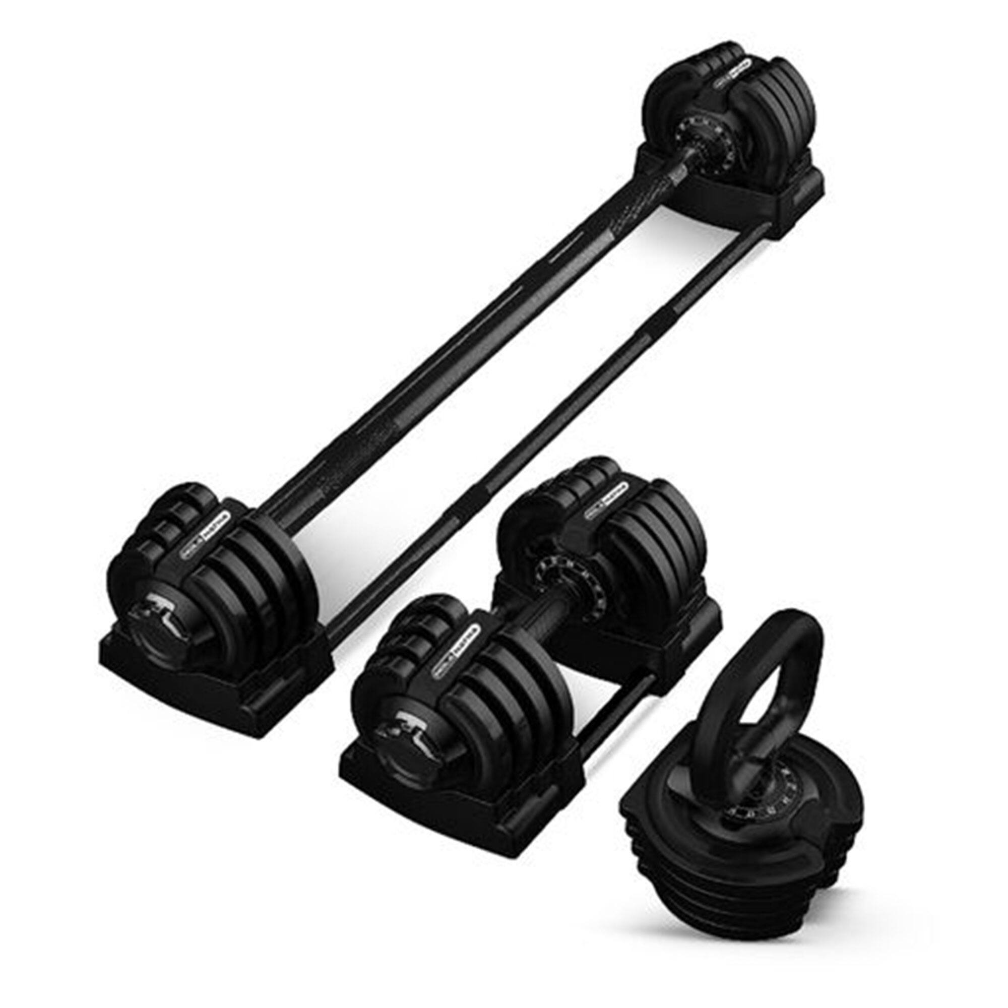 Alt View 1. HolaHatha - HolaHatha 3-in-1 Multifunctional Home Gym Workout Dumbbell Set Equipment, Black - Black.