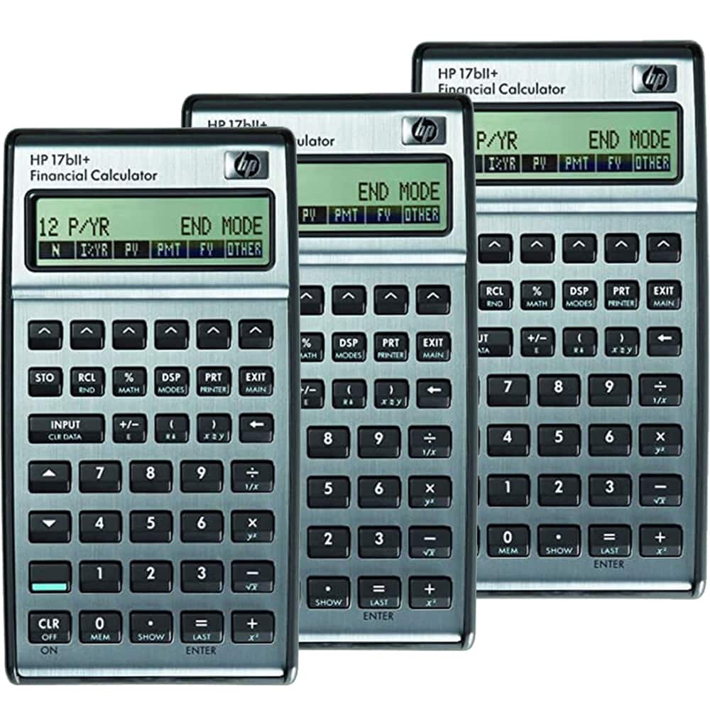 HP - 3x 17bII+ Financial Calculator 22-Digit LCD F2234A#ABA - Silver