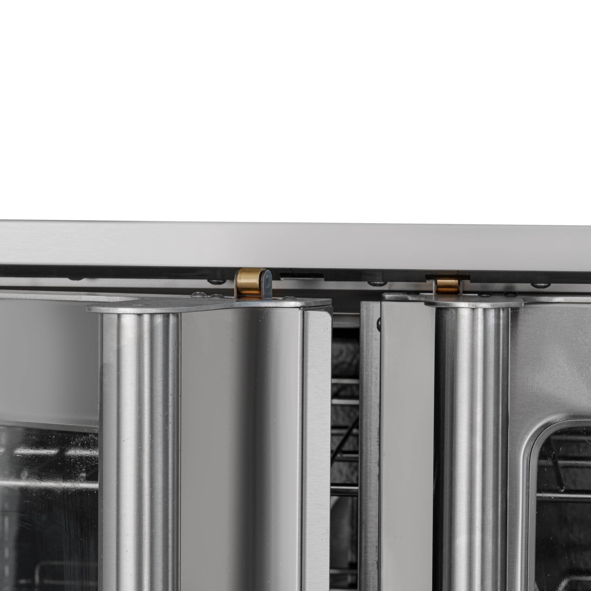 Alt View 9. Koolmore - 38 in. Full Size Double Commercial Natural Gas Convection Oven 108,000 BTU Total with Stacking Kit (KM-DCCO54-NG) - Silver.