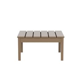 WestinTrends - Ashore Outdoor Patio Modern Adirondack Conversation Table - Weathered Wood