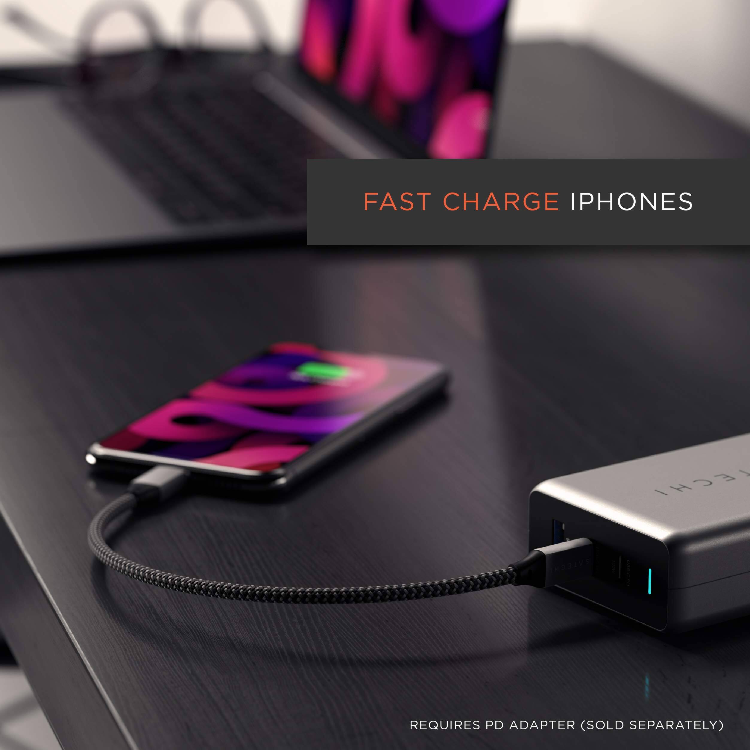 FAST CHARGE IPHONES  
REQUIRES PD ADAPTER (SOLD SEPARATELY)