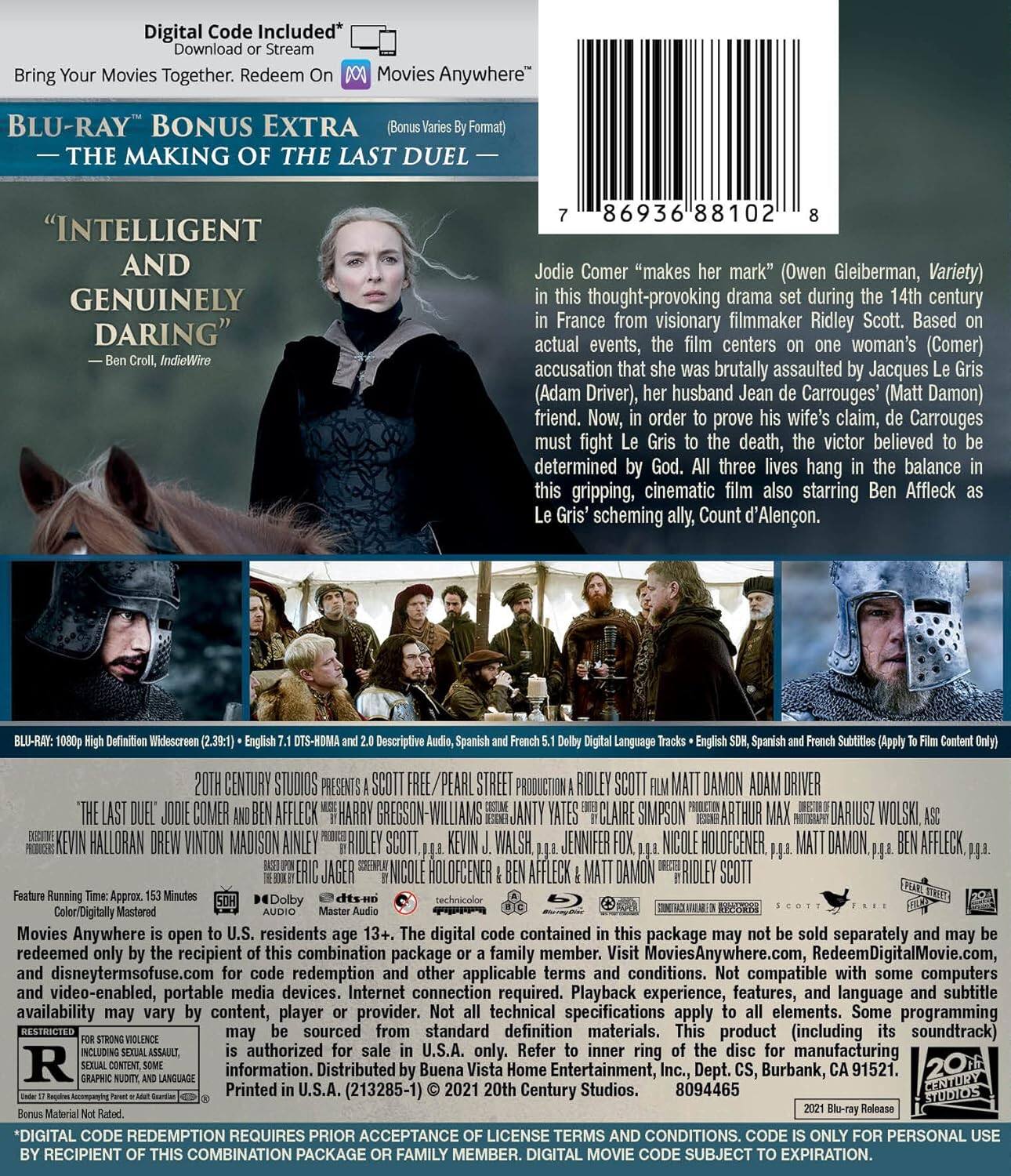 Alt View 1. The Last Duel   - BLU-RAY.