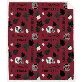 Pegasus - South Carolina Gamecocks 60" x 70" Fall, Family & Football Flannel Fleece Sherpa Blanket - Multicolor