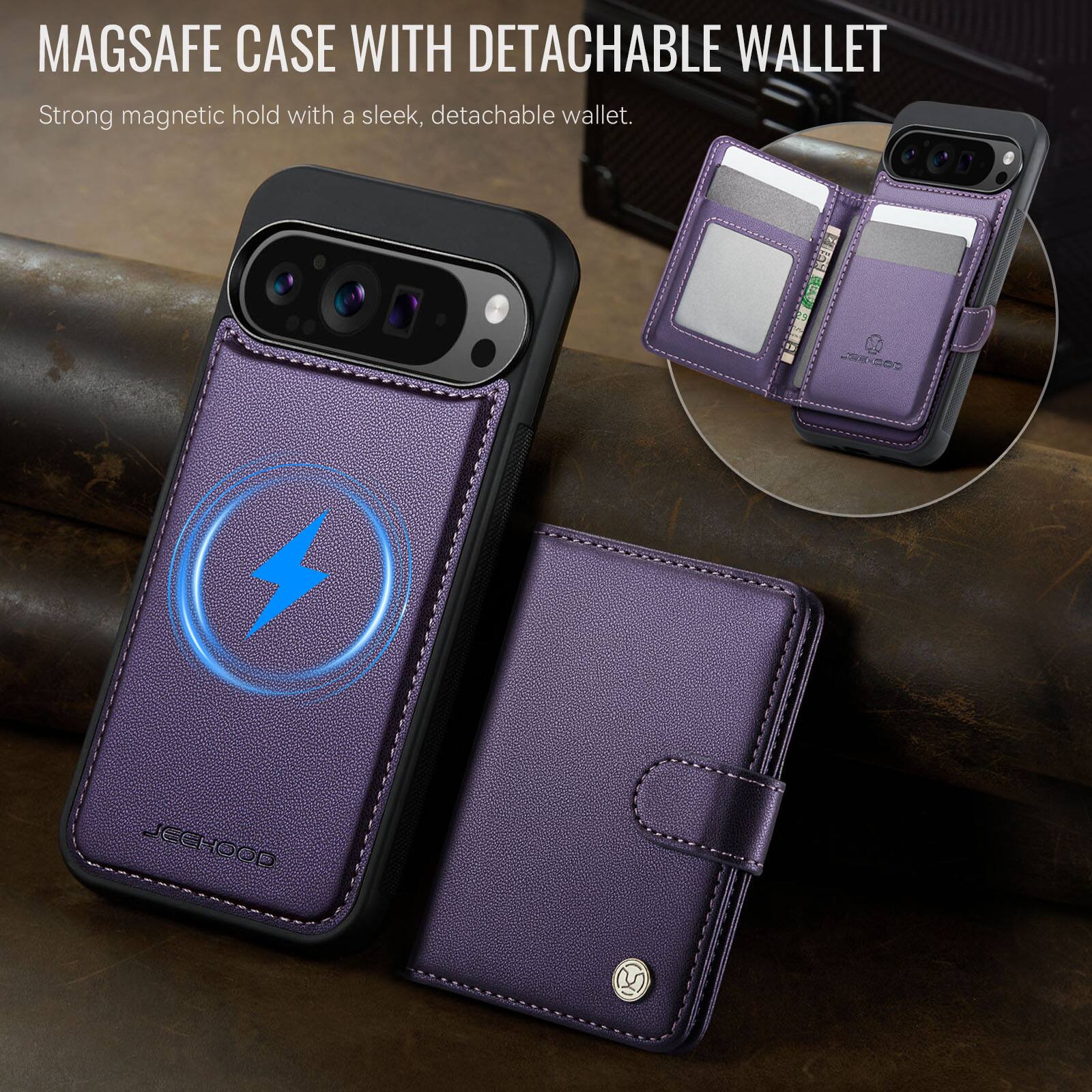 MAGSAFE CASE WITH DETACHABLE WALLET

Strong magnetic hold with a sleek, detachable wallet.