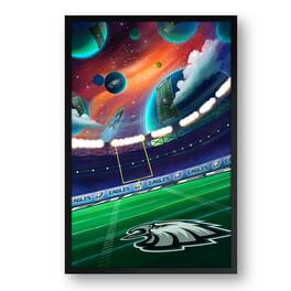 Sporticulture - Philadelphia Eagles Galaxy Print Framed Art - Green