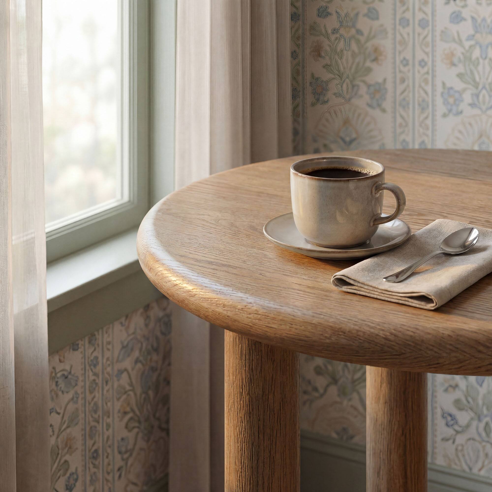 Alt View 1. Modway - Alvia Round 30" Oak Wood Bar Table by Modway - Weathered Oak.