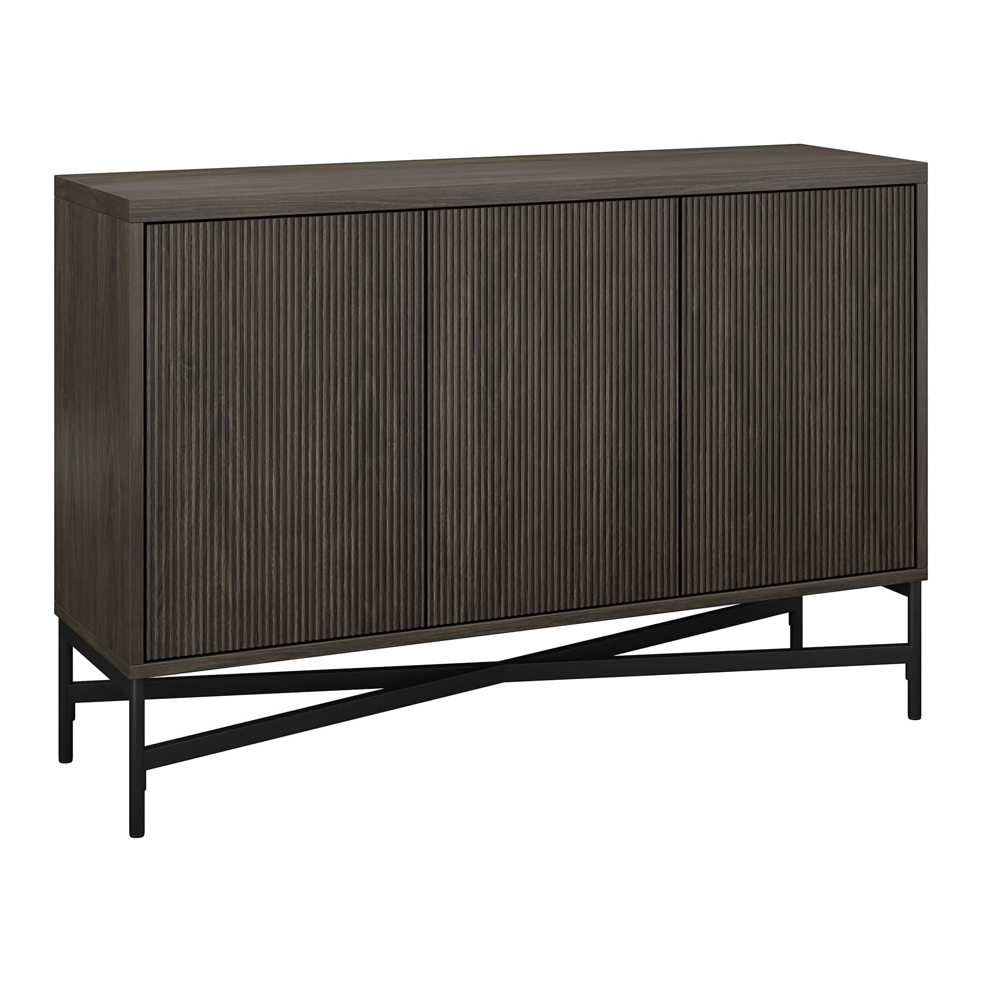 "Hudson&Canal - Brighton 48"" Wide Rectangular Fluted Buffet Table - Brown" price history on PriceWatchPro