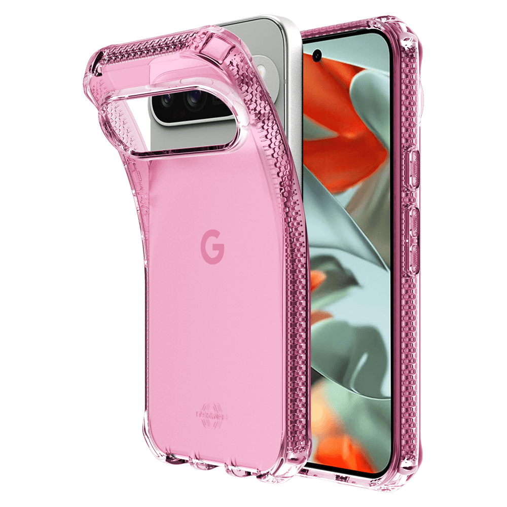 Front. Itskins - SPECTRUM R // CLEAR Case for Google Pixel 10 Pro XL - Light Pink.