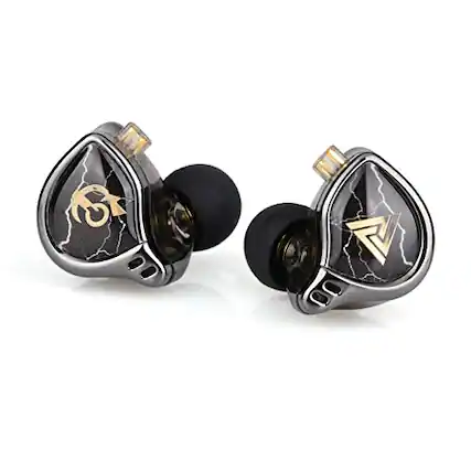 Front. DORLUKFU - QKZ x HBB 10mm Titanium-Coated Diaphragm HiFi in-Ear Monitor Earphones with Semi-Open Cavity, Detachable Recessed 2Pin.