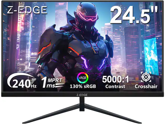 Z-EDGE
24.5"
240 Hz
1 ms
130% sRGB
5000:1 Contrast
sRGB
MPRT
Crosshair