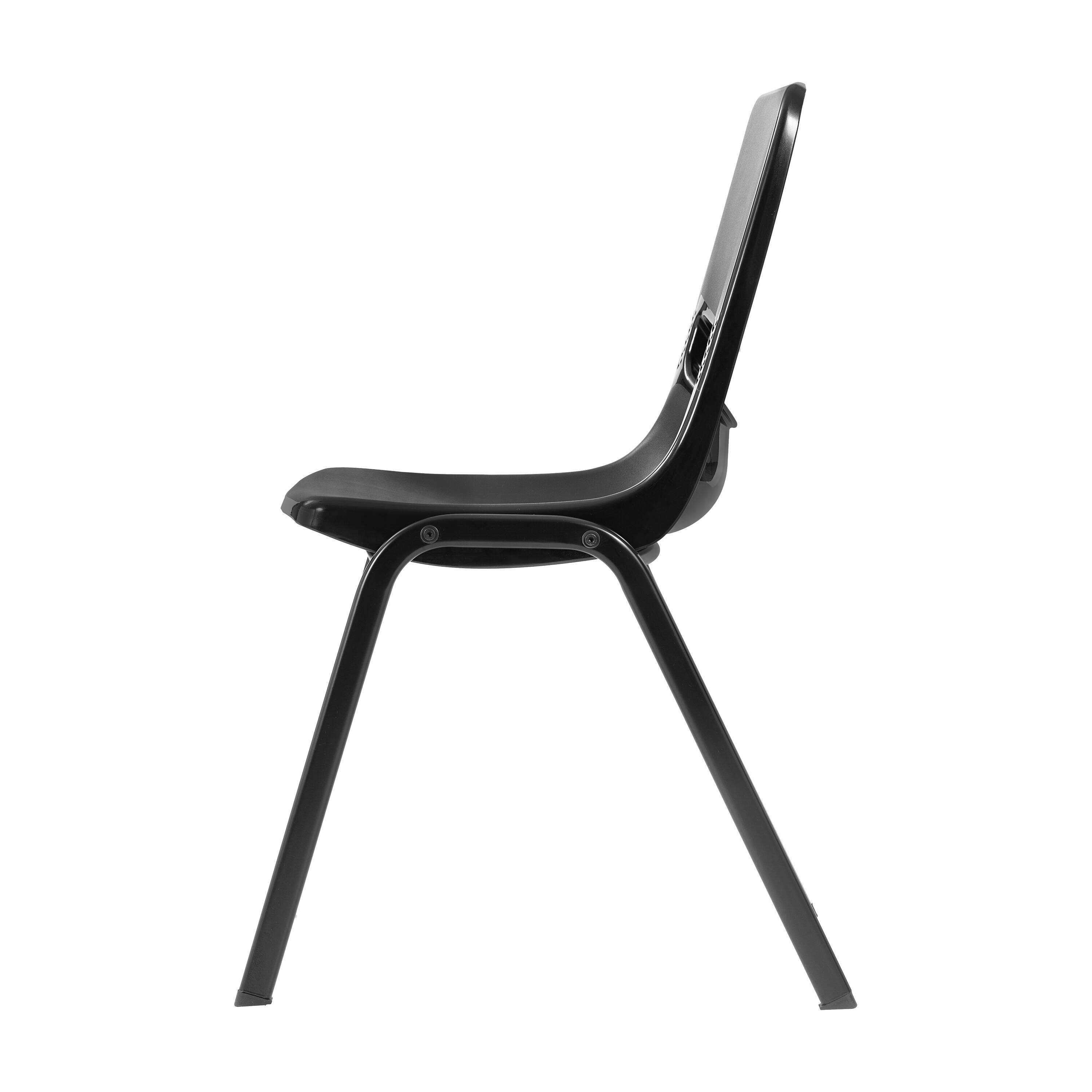 Alt View 9. Emma + Oliver - Jacobs Desk/Chair Set with Metal Open Front Storage Box, Desktop, Metal Frame and Stackable Flex Comfort Classroom Chair - Maple Top/Black Chair.