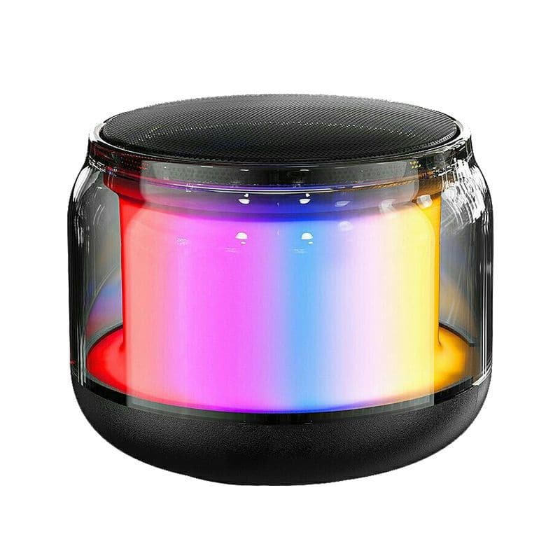 Cluzine - RGB Mini Bluetooth Speaker, Portable Wireless Speaker with HiFi Sound,Long Battery Life for Hom