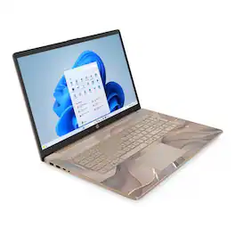17.3" HD+ Touchscreen AI Laptop Intel N100 4GB RAM 128GB UFS HP Wireless Mouse + 1 Year Microsoft 365 - Chai Latte