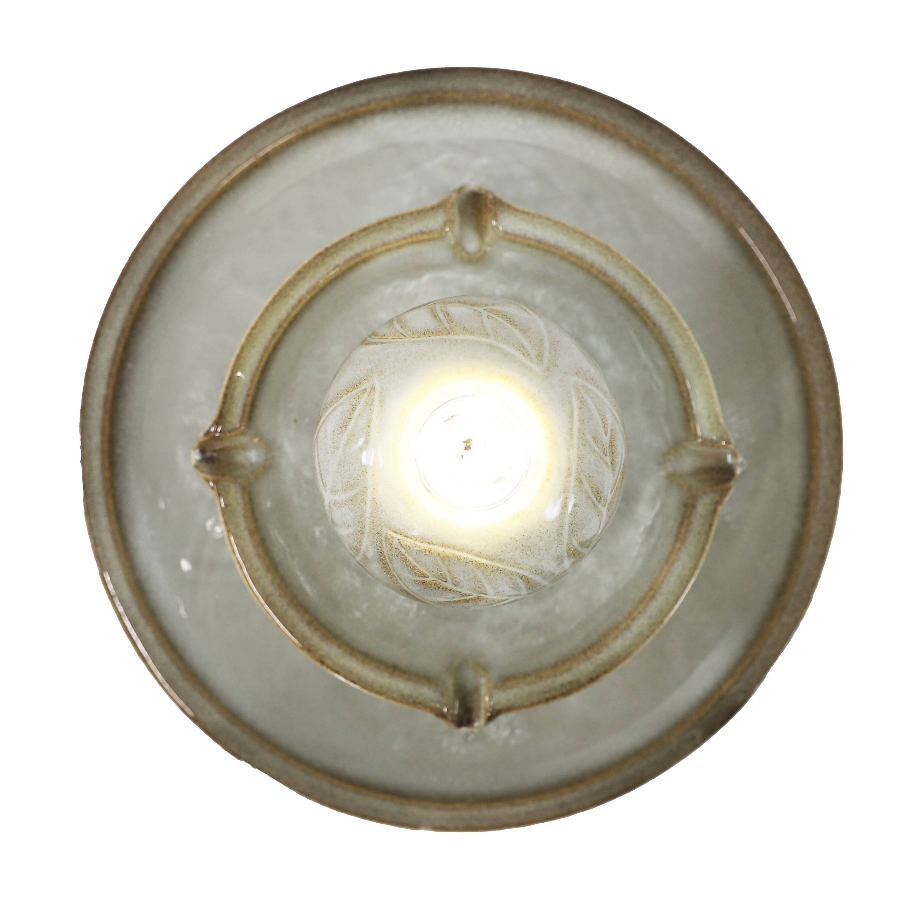 Alt View 9. Sunnydaze - Gentle Glow 26.5" H 2-Tier Ceramic Fountain with LED Lights - Off-White.