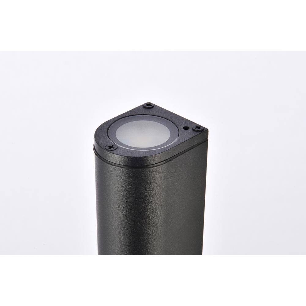 Alt View 1. Living District - Raine Integrated LED wall sconce in black - Black.