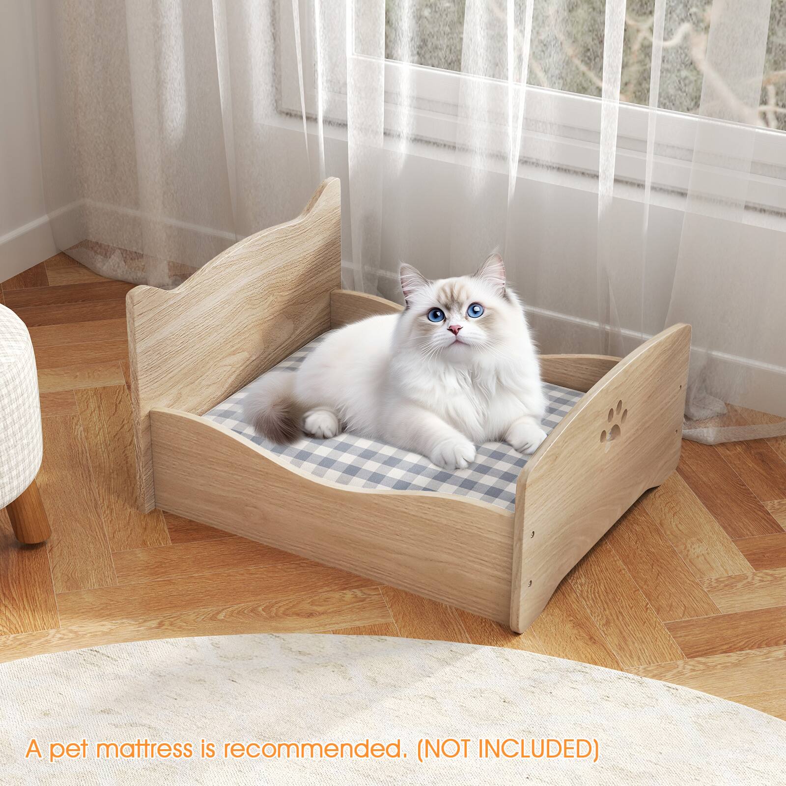 A pet mattress is recommended. (NOT INCLUDED)