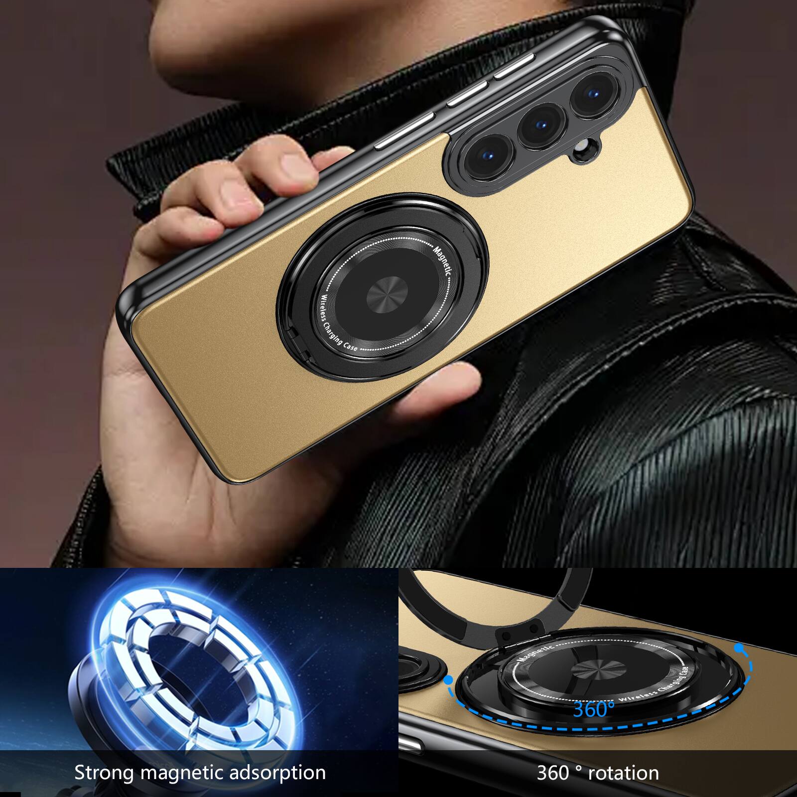 Wirelets Charger Case Magnetic 360 Strong magnetic adsorption 360° rotation